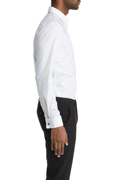 Shop Hugo Boss Hank Slim Fit Easy Iron Tuxedo Shirt In White
