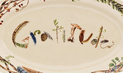 Juliska Forest Walk Gratitude Platter, 15" In Cafe Au Lait