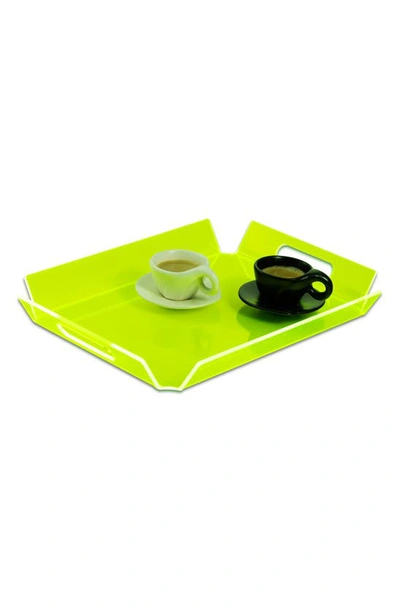 Shop Bey-berk Dezi Acrylic Serving Tray In Neon