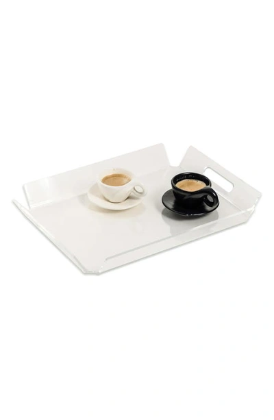Bey-berk Unisex Dezi Clear Acrylic Tray In Clear