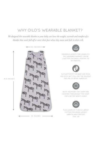 Shop Oilo Cotton Jersey Wearable Blanket In Gray