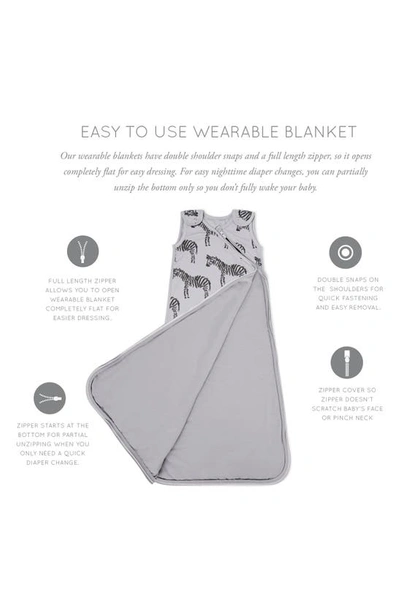 Shop Oilo Cotton Jersey Wearable Blanket In Gray