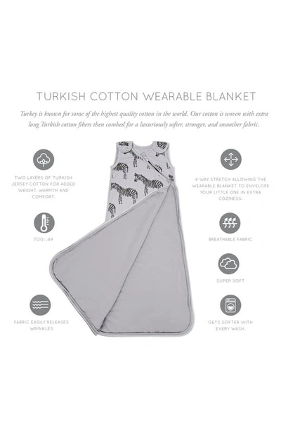 Shop Oilo Cotton Jersey Wearable Blanket In Gray