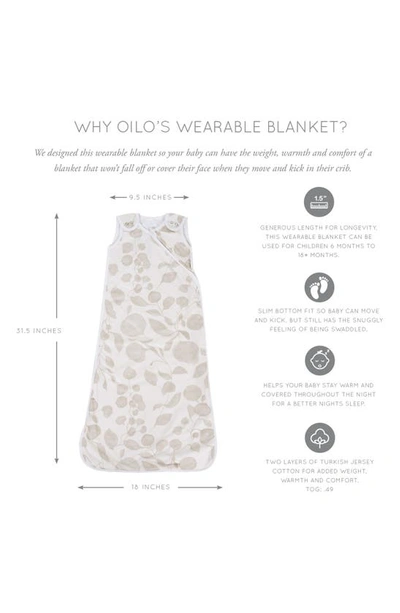 Shop Oilo Cotton Jersey Wearable Blanket In Tan