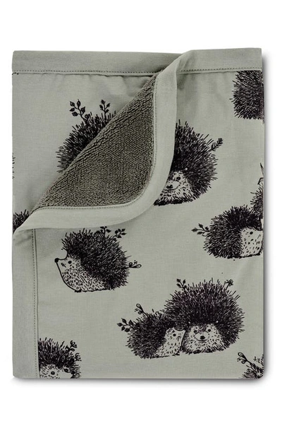 Shop Oilo Hedgehog Reversible Cuddle Blanket In Green