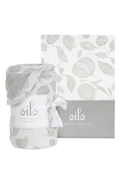 Shop Oilo Leaf Cuddle Blanket & Fitted Crib Sheet Set In Tan