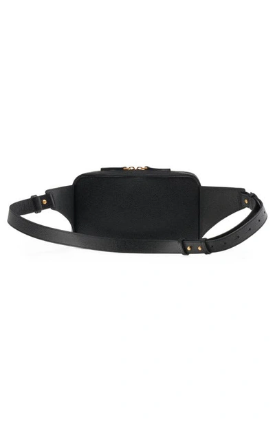 Shop Thom Browne Pebbled Leather Belt Bag In Black