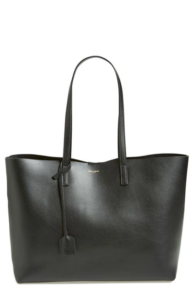 Shop Saint Laurent Shopping Leather Tote In Noir