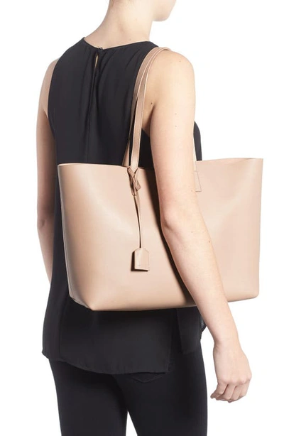 Shop Saint Laurent Shopping Leather Tote In Dark Beige