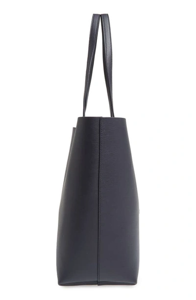 Saint Laurent Large East-west Leather Shopper Bag In Navy