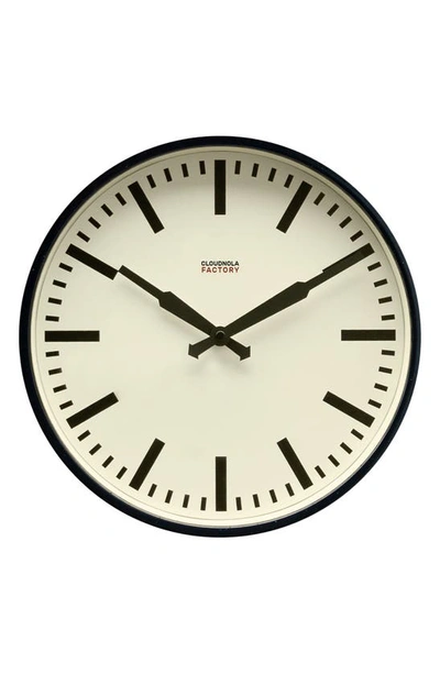 Shop Cloudnola Factory Wall Station Clock In Black