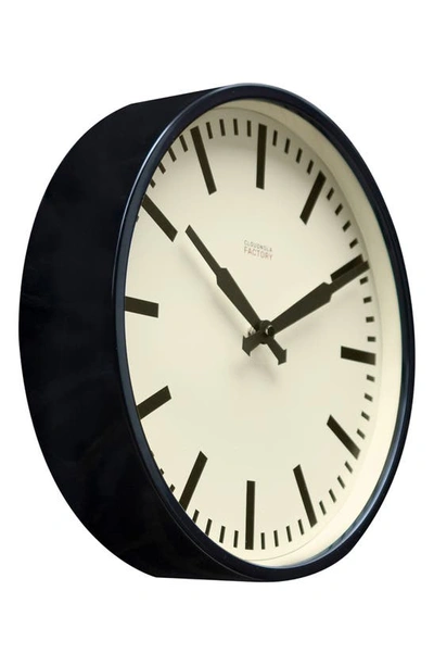 Cloudnola Factory Wall Station Clock In Black