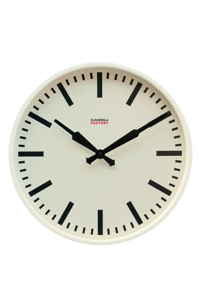 Shop Cloudnola Factory Wall Station Clock In White