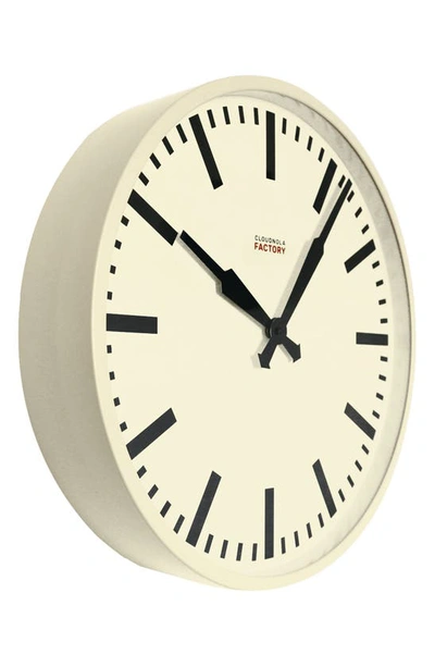 Shop Cloudnola Factory Wall Station Clock In White