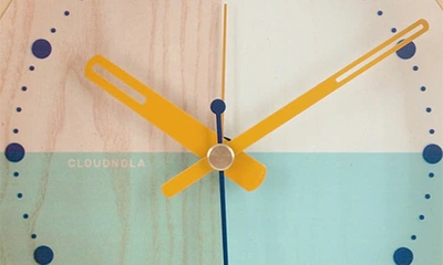 Shop Cloudnola Flor Wooden Alarm Clock In Turquoise Blue