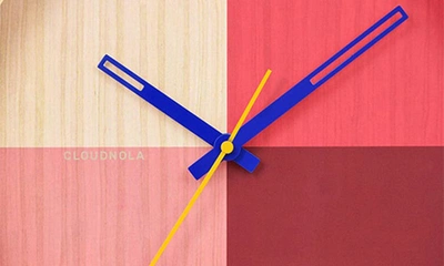 Shop Cloudnola Flor Wooden Wall Clock In Red