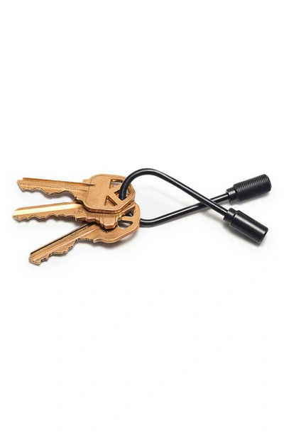 Shop Craighill Closed Helix Brass Key Ring In Vapor Black