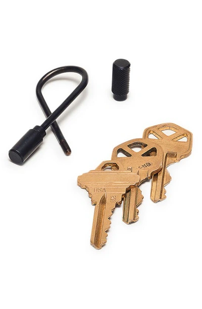 Craighill Closed Helix Brass Key Ring In Vapor Black