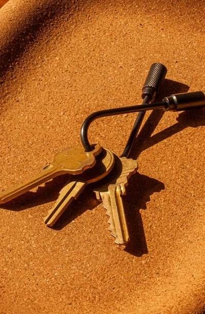 Craighill Closed Helix Brass Key Ring In Vapor Black