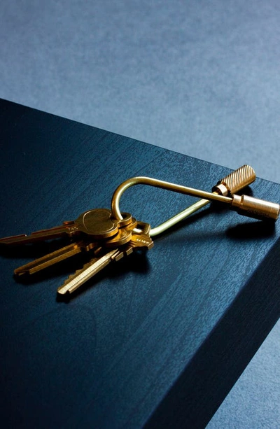 Craighill Closed Helix Brass Key Ring In Vapor Black