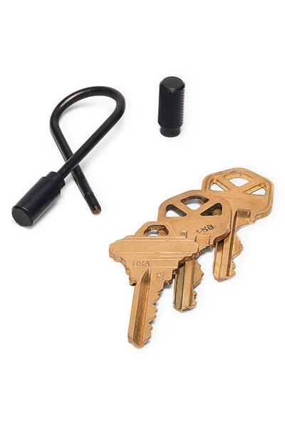 Craighill Closed Helix Brass Key Ring In Vapor Black