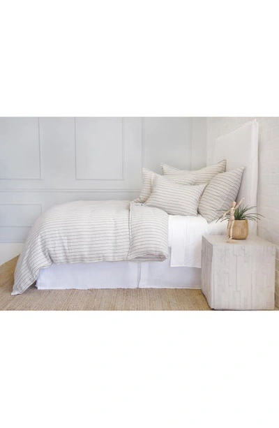 Shop Pom Pom At Home Blake Duvet Cover In Flax/ Midnight