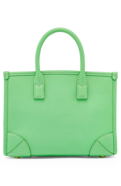 Mcm Mini Munchen Tote In Spanish Calf Leather In Summer Green