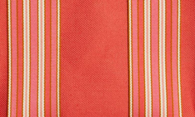 Shop Loro Piana The Suitcase Mini Stripe Linen & Cotton Tote In Red Fish/ Strawberry/ Brown