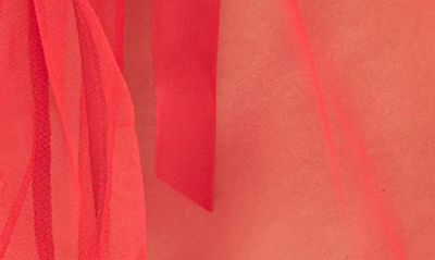 Oh La La Cheri Plus Size Eyelash Lace 2pc Lingerie Set, Robe With Satin Sash And G-string In Red