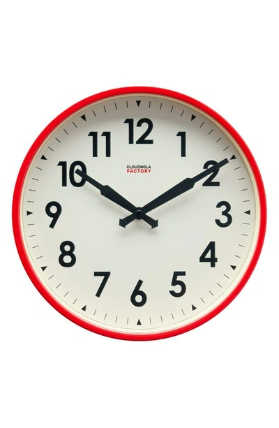 Shop Cloudnola Factory Wall Clock In Red