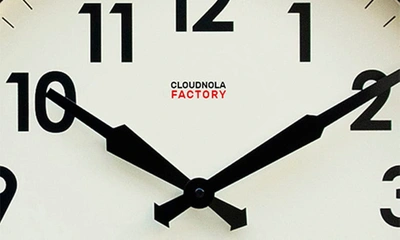 Cloudnola Factory Wall Clock In Black