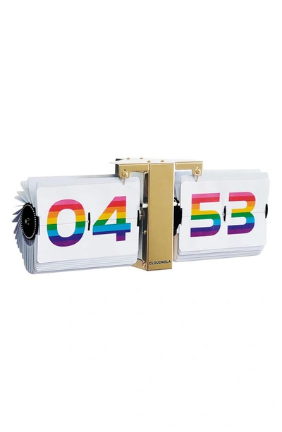 Shop Cloudnola Flipping Out Flip Digital Clock In Multi And Gold