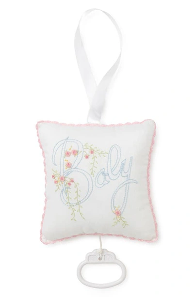 Shop Kissy Kissy Embroidered Musical Pillow In White