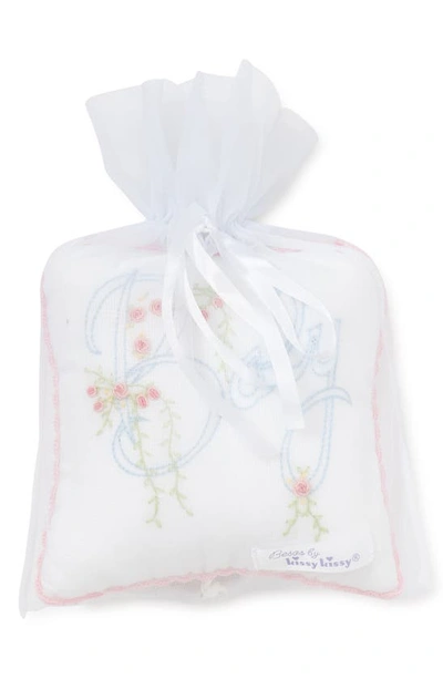 Shop Kissy Kissy Embroidered Musical Pillow In White