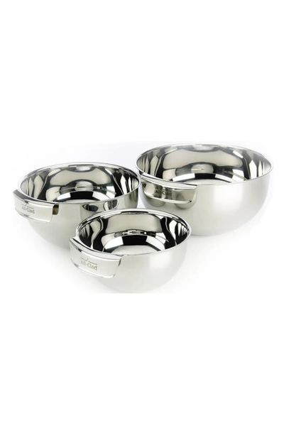 All-clad Set Of 3 Stainless Steel Mixing Bowls In Stainless