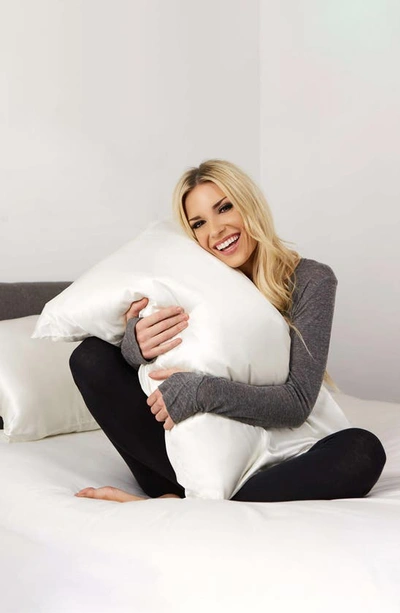 Shop Blissy Pure Sleep Silk Pillowcase & Scrunchie Set In White/ Multi