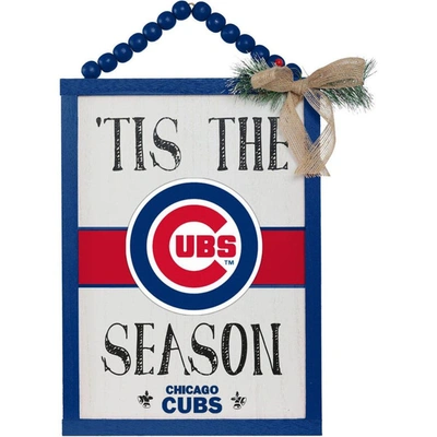 Shop Foco Chicago Cubs 'tis The Season Sign In Blue