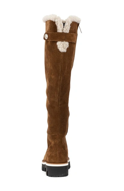 Aquatalia Mya Over The Knee Boot With Genuine Shearling Trim In