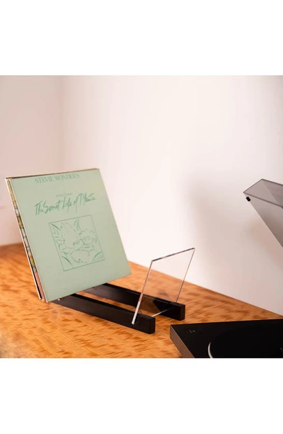 Bey-berk Acrylic And Wood Vinyl Record Display Case In Black