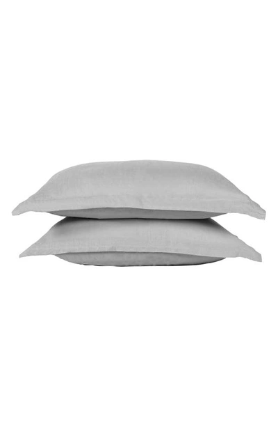 Shop Sijo French Linen Set Of 2 Shams In Dove