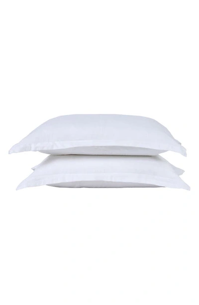 Sijo French Linen Set Of 2 Shams In Snow
