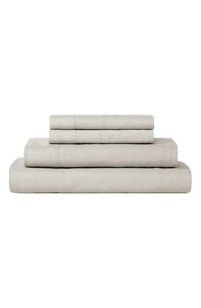 Shop Sijo French Linen Sheet Set In Fog