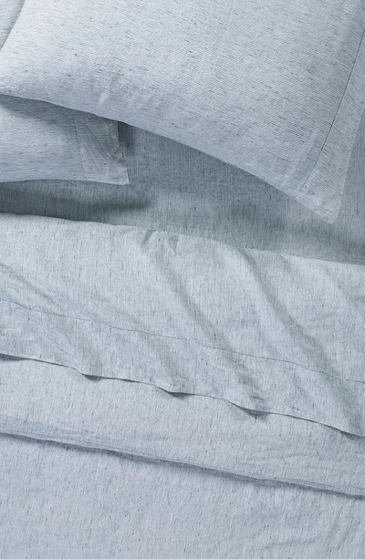 Shop Sijo French Linen Pillowcase Set In Pinstripe