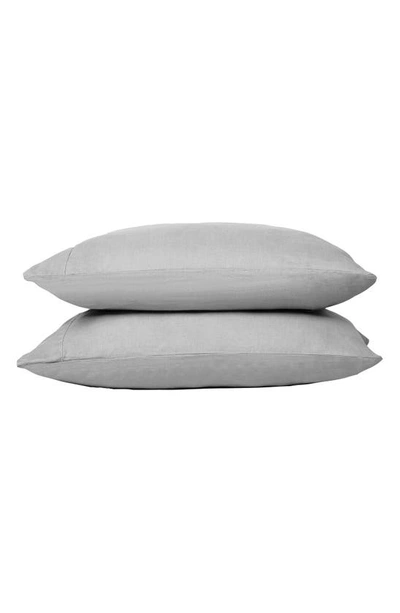 Shop Sijo French Linen Pillowcase Set In Dove