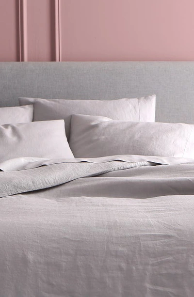 Shop Sijo French Linen Duvet Cover In Dove