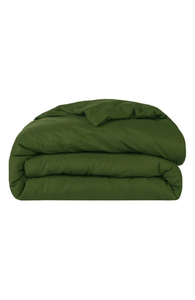 Shop Sijo French Linen Duvet Cover In Forest