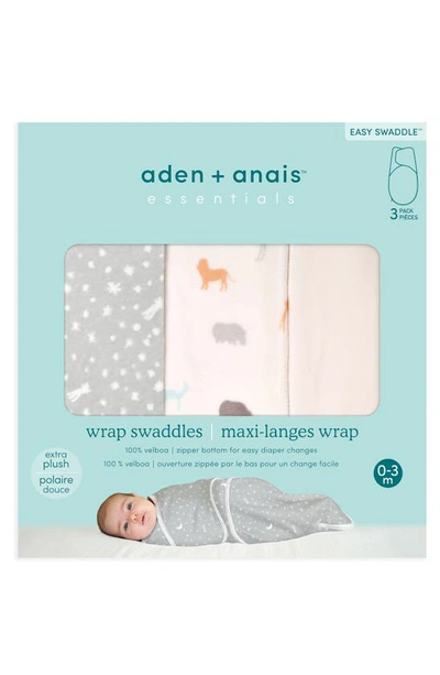 Shop Aden + Anais Essentials 3-pack Wrap Swaddles In Wild Prarie