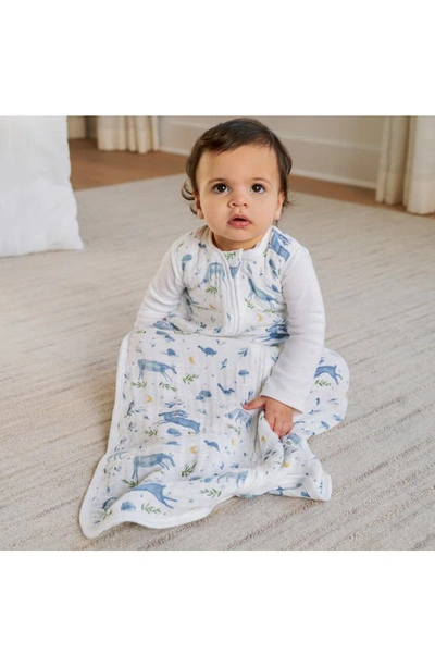 Shop Aden + Anais Organic Cotton Muslin Wearable Blanket In Outdoors