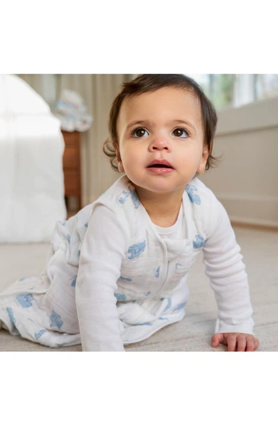 Shop Aden + Anais Organic Cotton Muslin Wearable Blanket In Animal Kingdom