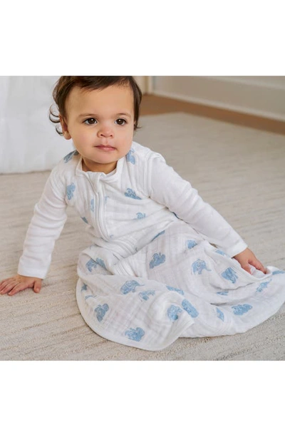 Shop Aden + Anais Organic Cotton Muslin Wearable Blanket In Animal Kingdom